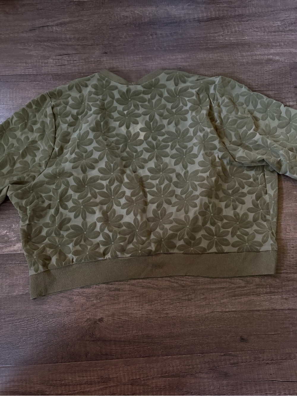 NWT Torrid Olive Green Daisy Mesh Cropped Camisole - Picture 4 of 7